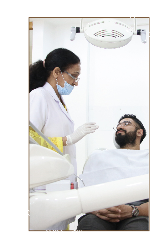 dentist asking patient condition